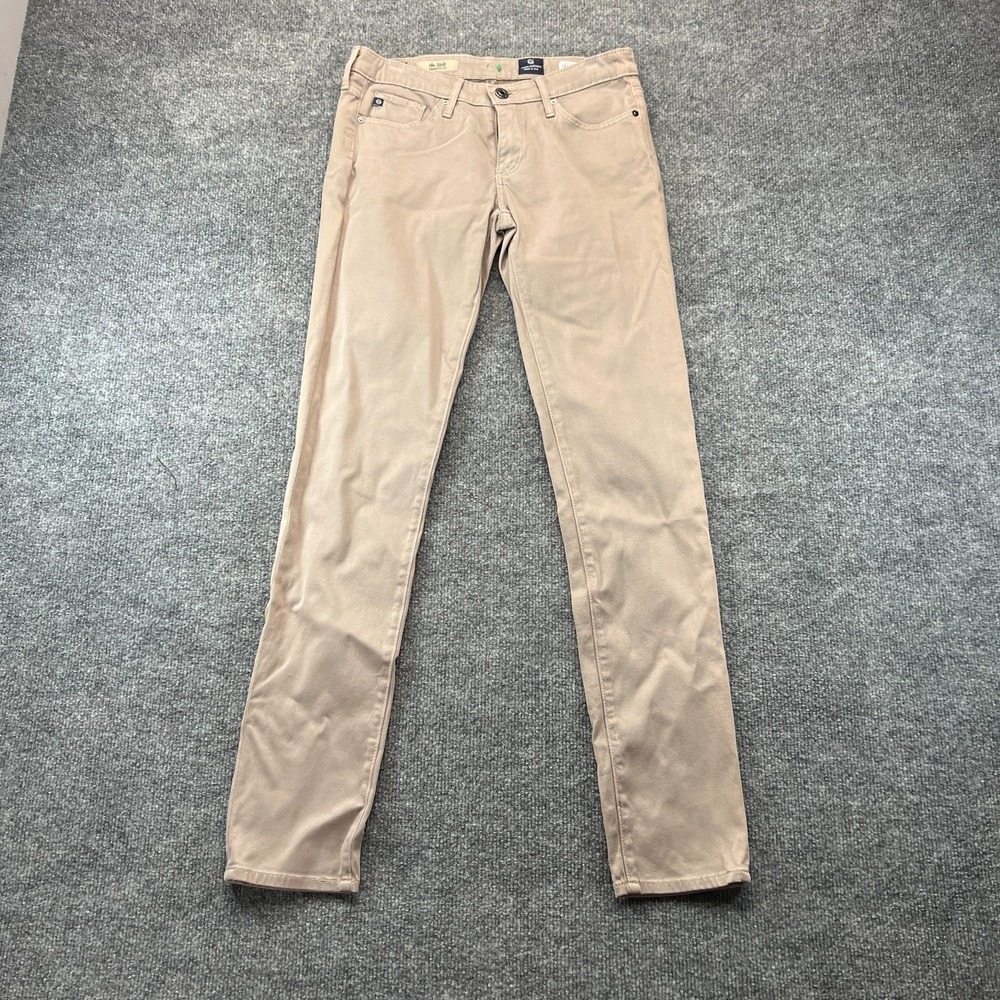 AG Adriano Goldschmied The Stilt Cigarette Leg Pants Womens 26 Khaki Slim Fit